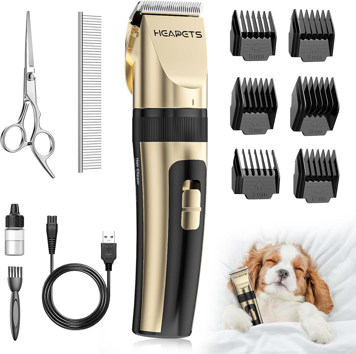 Heapets Cordless Pet Grooming Clippers