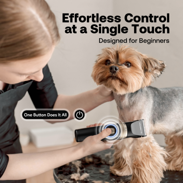 Dog Grooming Clippers, Low Noise, Electric Quiet, Rechargeable, Cordless, Adjustable Clipper Comb, Detachable Blades, Suitable for Dogs, Cats, and Other Pets, Black